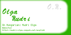 olga mudri business card